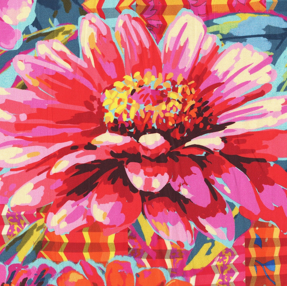 FreeSpirit Fabrics Festival by Odile Bailloeul Giant Zinnias Pink